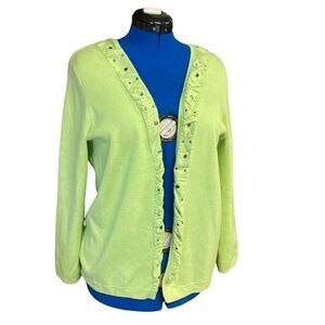 HAMPSHIRE STUDIO Women’s Green Sweater Shrug Cardigan Size XL